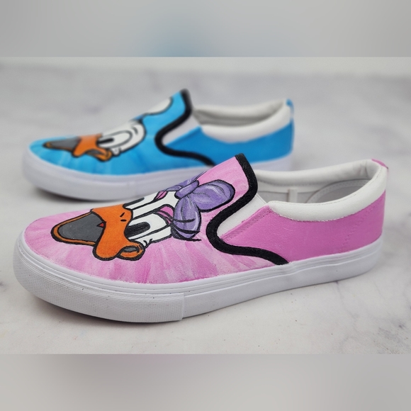 Hand Painted No Boundaries D&D Duck flats - Picture 4 of 11